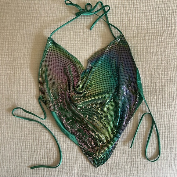 Urban Outfitters Paige Metallic Chainmail Cami - Picture 2 of 6